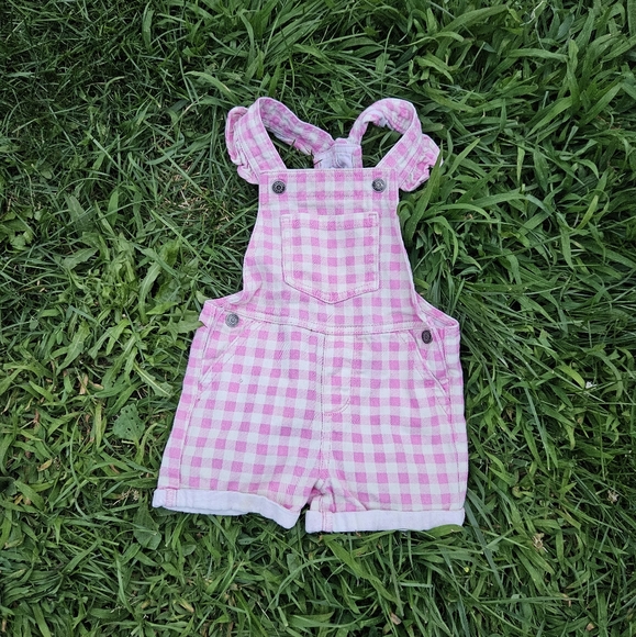 Pink Plaid Coveralls 2T - Picture 1 of 3